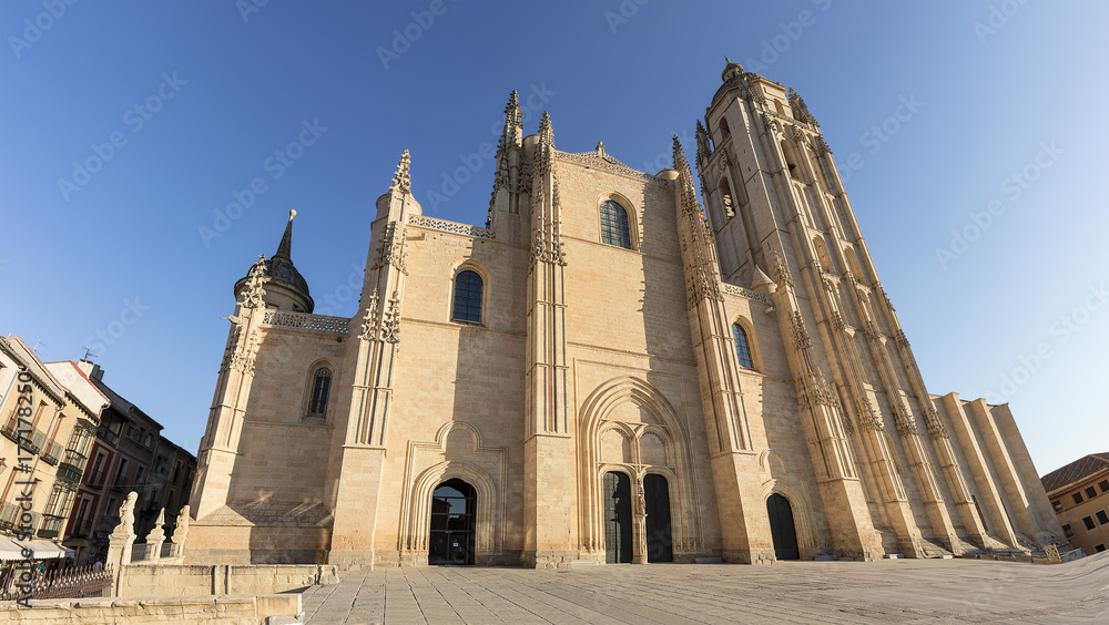 Panoramic view of segovia Cathedral, in autonomous region of Castile and Leon.  Declared World Heritage Site