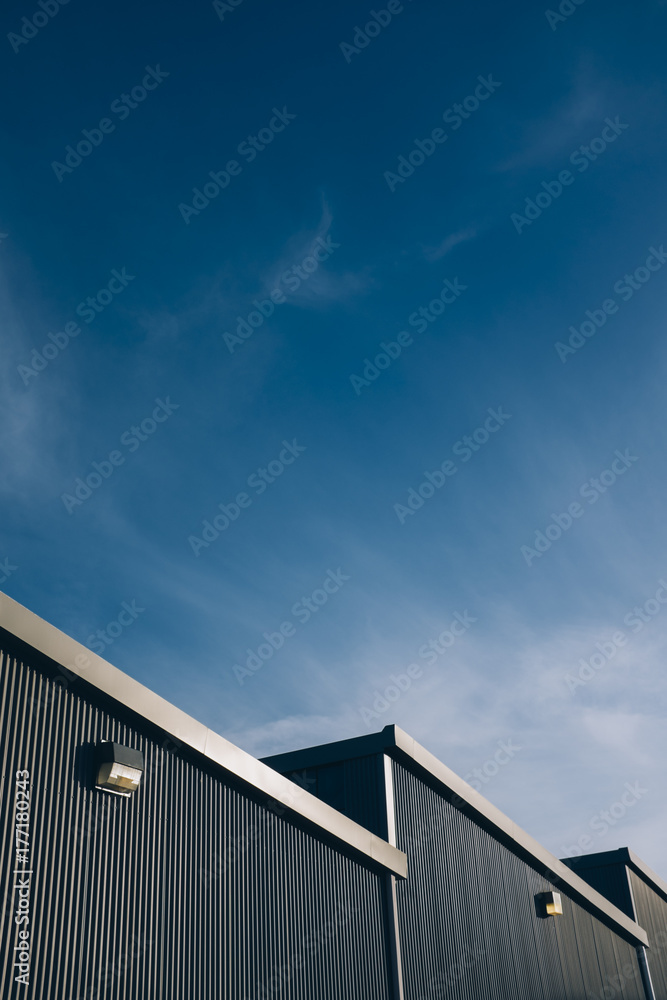 Exterior of modern warehouse building Exterior of modern warehouse building