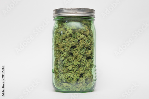 Jar of medical marijuana