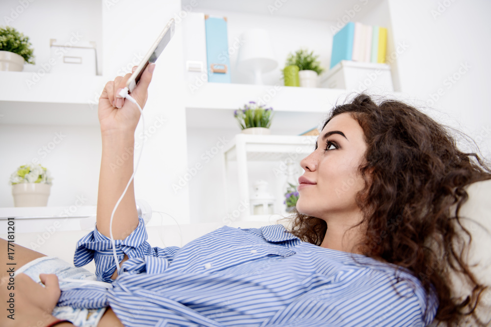 girl using smartphone girl using smartphone