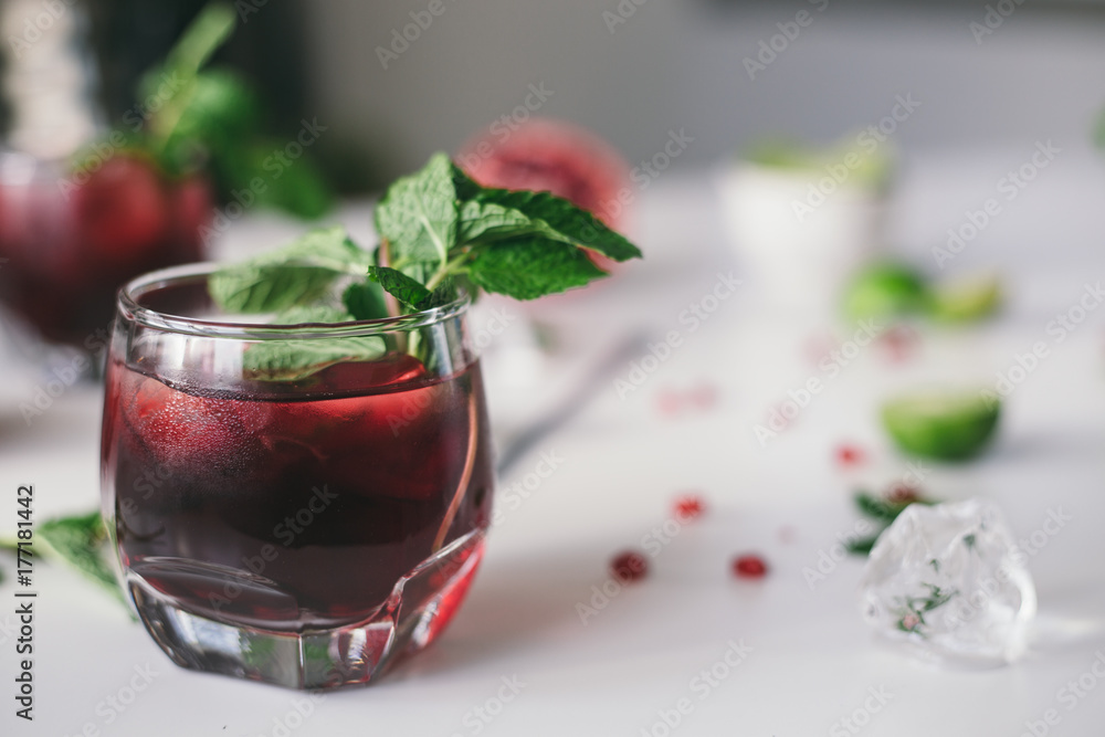 Fresh summer drink with mint Fresh summer drink with mint