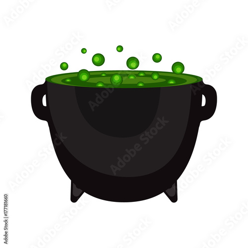 Potty with a witch potion for Halloween