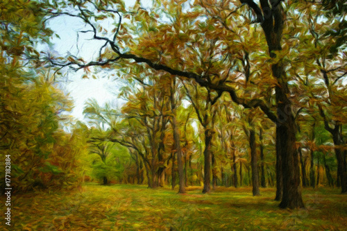 Autumn landscape  oil paintings  fine art
