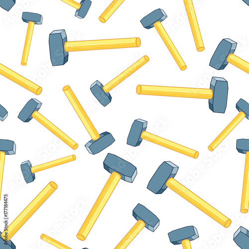 Sledge hammer seamless pattern
