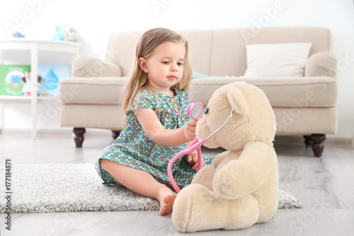Cute little girl with steth...