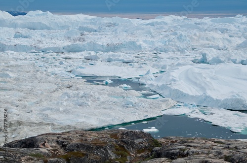 グリーンランド　イルリサット　セルメルミュート　 センメンミウ　世界遺産　氷河　氷山　氷床　ハイキング　イヌイット　集落　絶景　夏 greenland llulissat  sermermiut hiking glacier ice fjord world heritage Blue Line Hiking photo