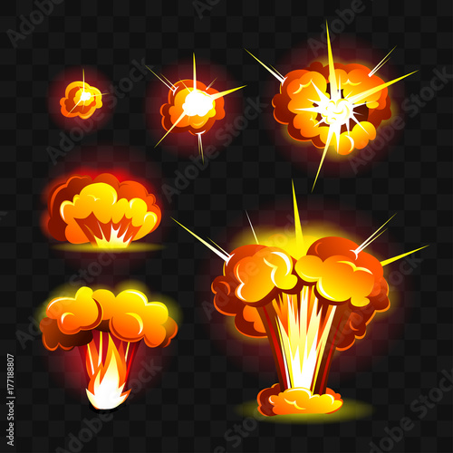Big explosion - modern vector realistic isolated clip art