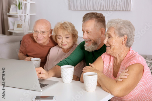 Group of elderly people wit...