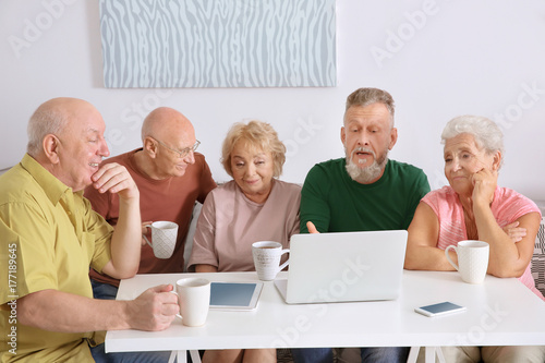 Group of elderly people wit...