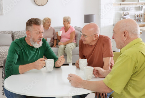 Group of elderly people res...