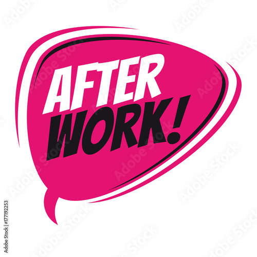 after work retro cartoon balloon