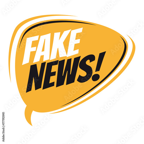 fake news retro speech balloon