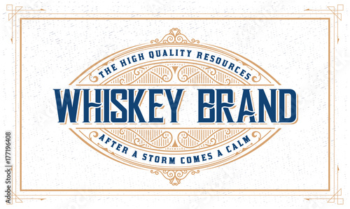Whiskey logo with vintage frame