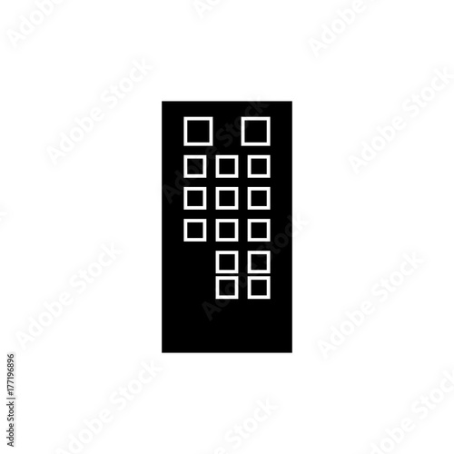 tv pult  icon, vector illustration, black sign on isolated background
