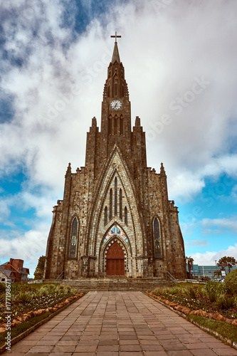 Gothic style cathedral in the city of Canela - Rio Grande do Sul, Brazil.