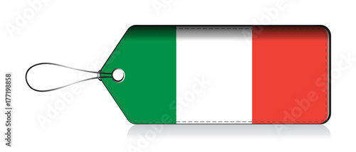 Italain flag label, Made in Italy photo