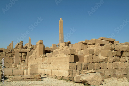 Ruins of an Ancient Temple in Luxor, without people, Thebes, UNESCO World Heritage Site, Egypt, North Africa, Africa