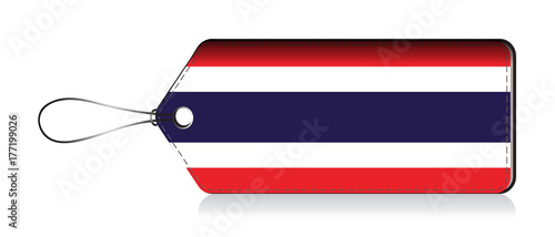 Thai flag label, Made in Thailand