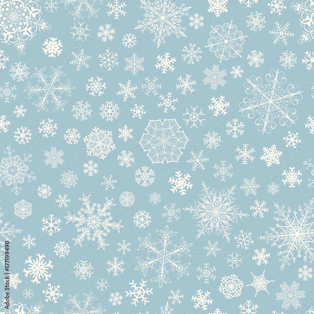 Seamless pattern of snowflakes Seamless pattern of snowflakes