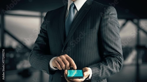 Businessman with Evolution photo