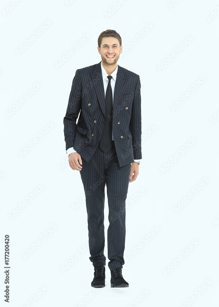 full growth.portrait of smiling modern businessman full growth.portrait of smiling modern businessman