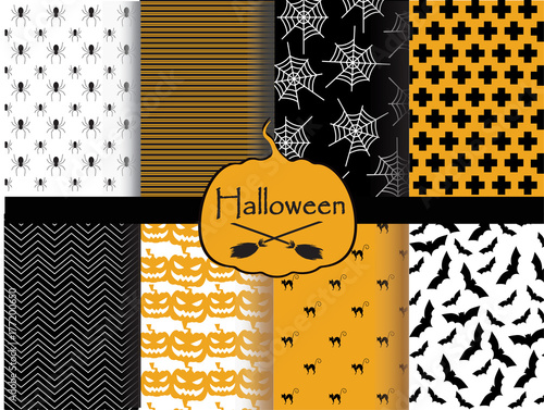 Halloween patterns set