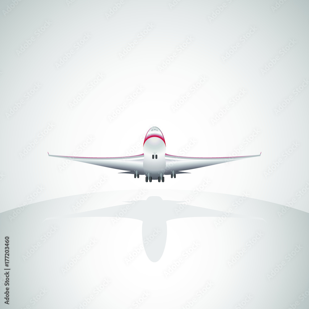 Airplane Red-Silver