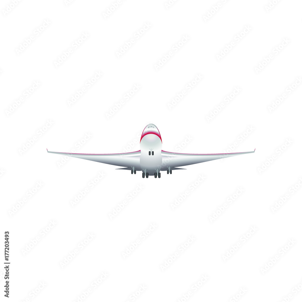 Fototapeta premium Airplane Red-White