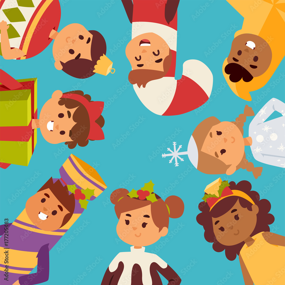 Illustration of Christmas carnival costume kids vector. Illustration of Christmas carnival costume kids vector.