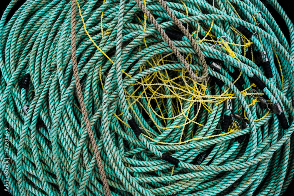cordage corde pêche pêcher filet mer océan attraper marin poisson Photos |  Adobe Stock