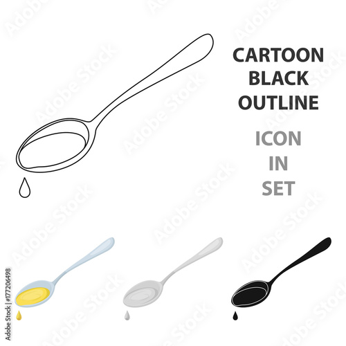 Spoon of olive oil.Olives single icon in cartoon style vector symbol stock illustration web.