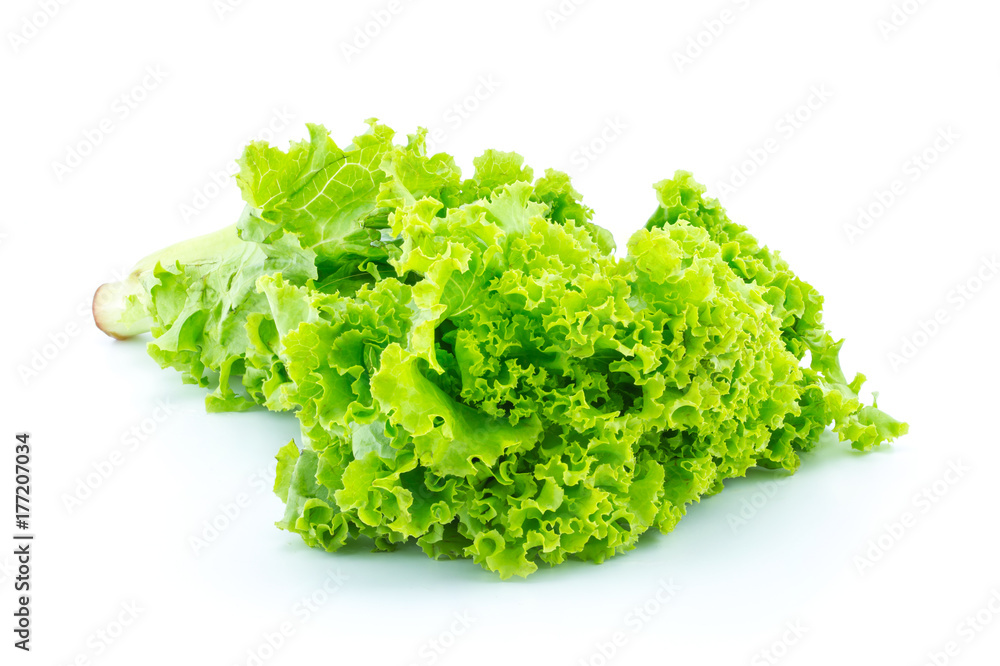 Fresh green lettuce isolated on a white background Fresh green lettuce isolated on a white background