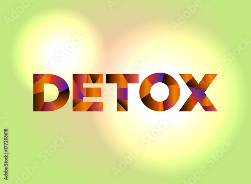 Detox Concept Colorful Word Art Illustration