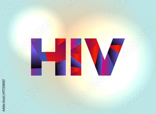HIV Concept Colorful Word Art Illustration