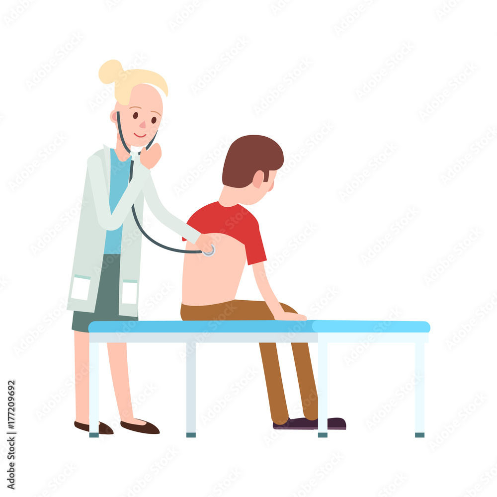 Doctor visit in clinic icon. Medical treatment and healthcare, clinical analysis, medical examination vector illustration. Doctor visit in clinic icon. Medical treatment and healthcare, clinical analysis, medical examination vector illustration.