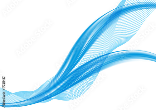 Blue wave abstract vector background