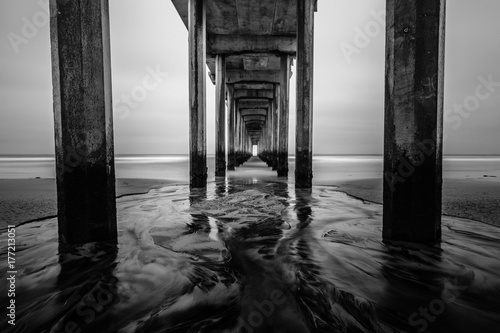Long exposure of Scripps pier in San Diego, California