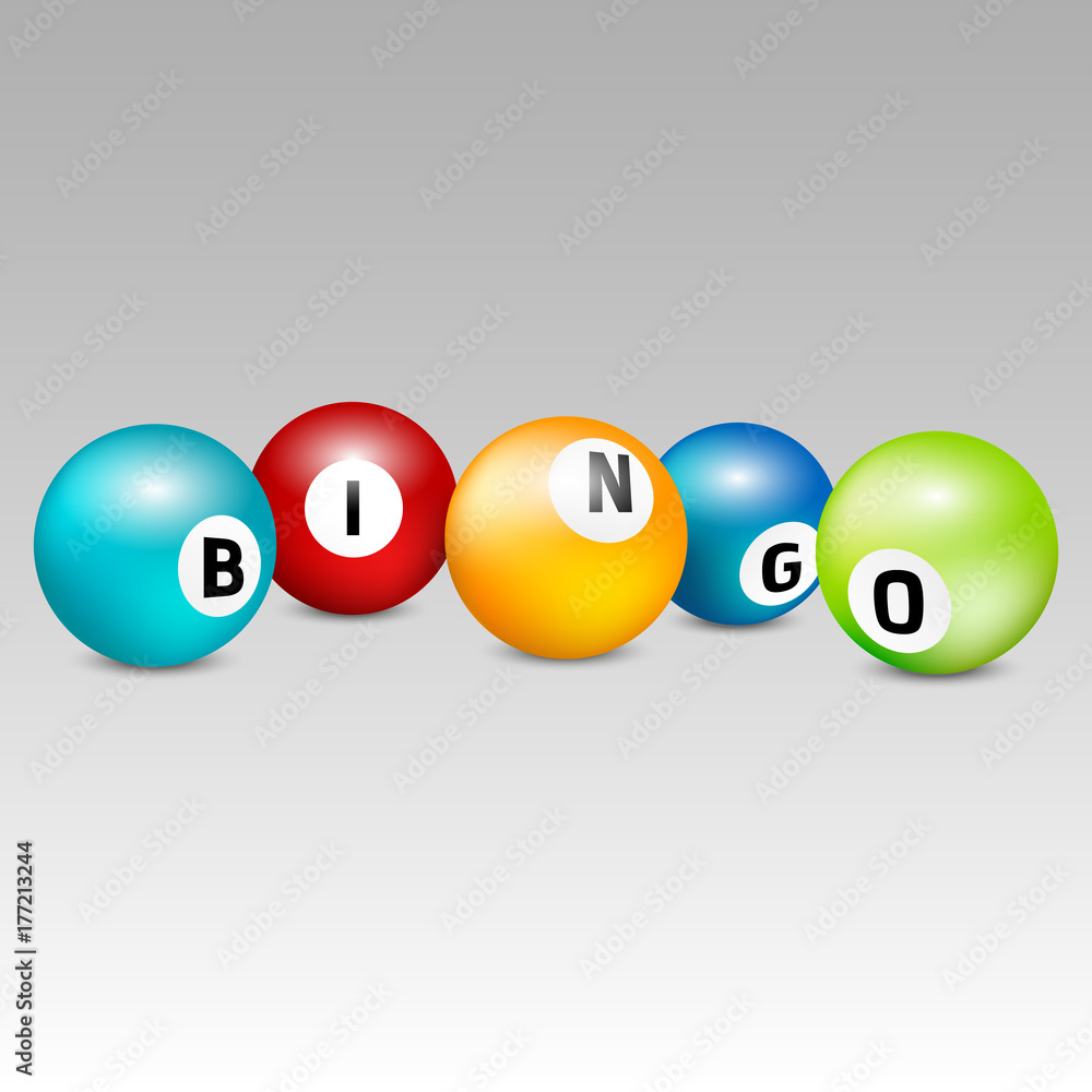 Bingo lottery balls. Vector lottery number balls set colorful. Vector illustration Bingo lottery balls. Vector lottery number balls set colorful. Vector illustration