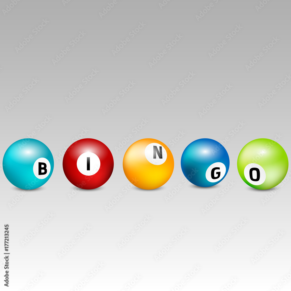 Bingo lottery balls. Vector lottery number balls set colorful. Vector illustration Bingo lottery balls. Vector lottery number balls set colorful. Vector illustration