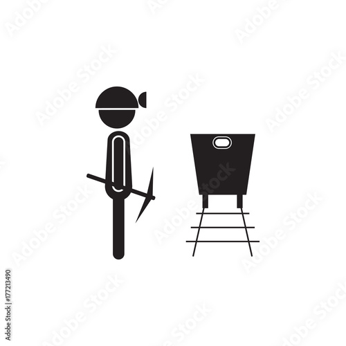 Coal miner icon