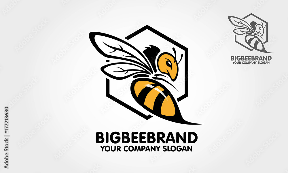 Big Bee Brand Vector Logo Template. This a Big bee logo cartoon