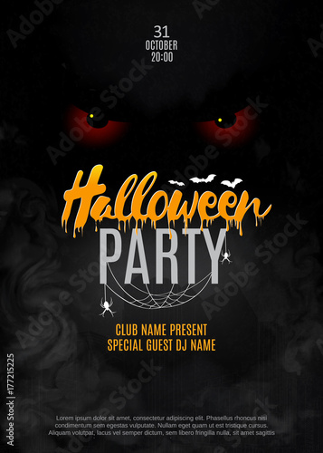 Halloween party. Poster. Vector