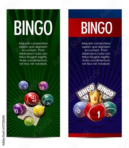 Bingo lotto lottery banners template.