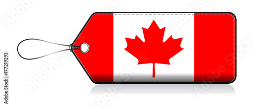 Canadian  flag leble, Made in Canada