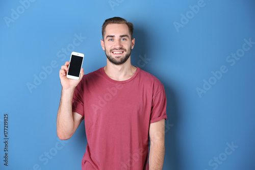Attractive young man with s...