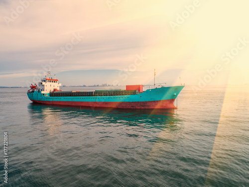 container,container ship in import export and business logistic,By crane,Trade Port , Shipping,cargo to harbor.Aerial view,Water transport,International,Shell Marine,transportation,logistic,trade,port