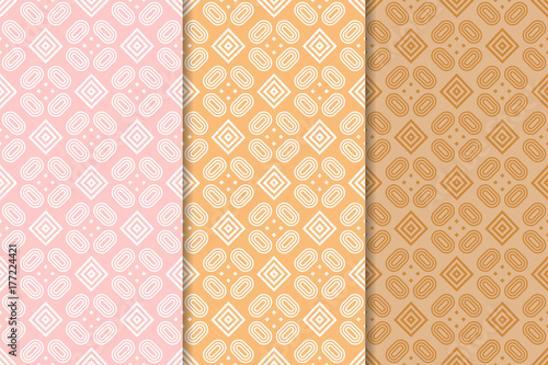 Geometric set of seamless patterns for design