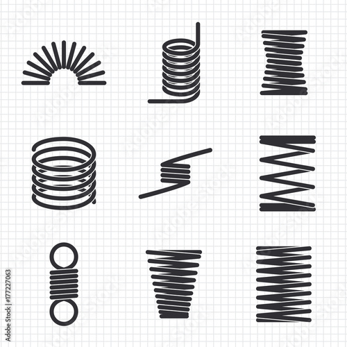 Steel wire flexible spiral coils spring