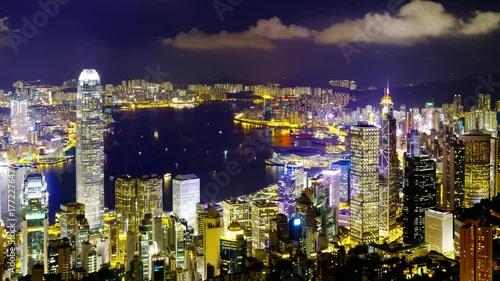 Hong Kong at night photo