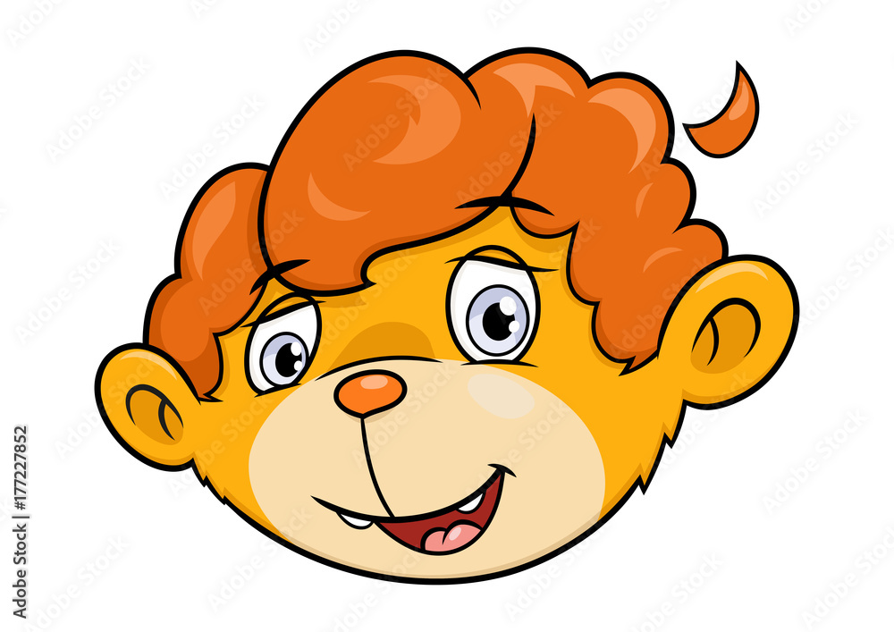 Obraz premium Cute little lion head